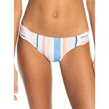 Braga bikini Roxy Beach Classics blanca y azul para mujer - Talla S, cobertura moderada