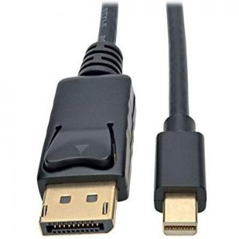 Tripp Lite Mini DisplayPort to DisplayPort Adapter Cable, 4K 60Hz, M/M, Black, 0.91m