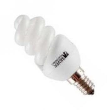 Silver Electronics Mini Full Bombillas de Bajo Consumo, 2700 K E27, 15 W, Blanco
