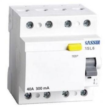 Interruptor Diferencial SASSIN L64C40/300L 4P 40A 300mA AC 6kA