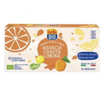 Zumo de naranja, zanahoria y limón bio 3x200 ml