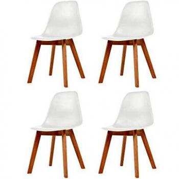 vidaXL 2x Sillas de Comedor Blanco Asiento Sillón Banco Muebles Cocina Oficina