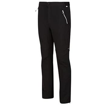 Regatta Men's Black/Ash Water-Repellent Zip-Off Mountain Walking Trousers Size 40 Short Leg