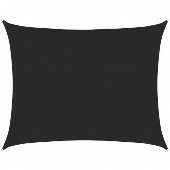 Toldo de vela HDPE negro 160 g/m² 6x7 m