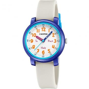 Reloj Calypso K5827/1 Digital Unisex de Caucho Blanco