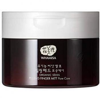 Guante Exfoliante de Semillas Orgánicas Whamisa, 180 g - Específico para Poros, Unisex