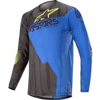 Alpinestars Camiseta De MX 2020 Techstar Factory Negro-Azul-Amarillo