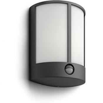Philips myGarden Stock - Aplique con sensor de movimiento, iluminación exterior, aluminio, luz blanca cálida, color antracita