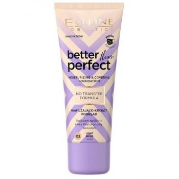 Eveline Cosmetics Better than Perfect High Cover Foundation with Moisturising Effect Shade 03 Light Beige Warm 30 ml