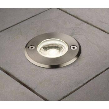 Luz de suelo empotrable para exteriores LED integrada en acero inoxidable IP67