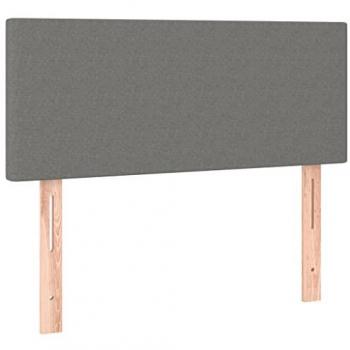 Cabecero con LED de tela gris oscuro 100x5x78/88 cm