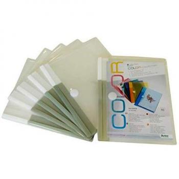 Carpeta de Documentos A5 con Velcro, Transparente, Pack de 6 Unidades