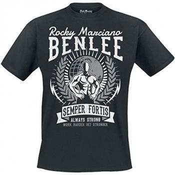 Camiseta Benlee Lucius manga corta negro para hombre, talla L, modelo 190665