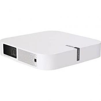 XGIMI Elfin Smart Mini Projector Full HD 1080P HDR10 800 ANSI Lumens DLP LED Portable Projector with Harman/Kardon Speakers, Android TV, Auto Keystone Correction, Autofocus - White