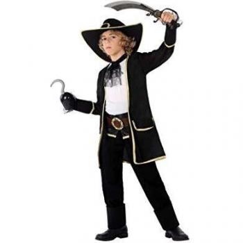 Atosa-61513 Atosa-61513-Disfraz Pirata-Infantil NIño, Color negro, 3 a 4 años