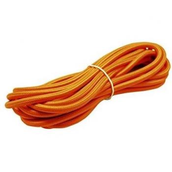 Fline EB0901220-NA Cable Decorativo Tela, 2 x 0.75 mm, 5 Metros, Naranja