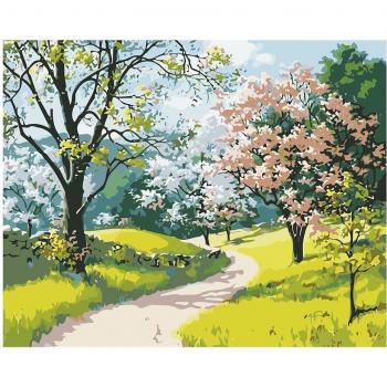 Lienzo para Pintar con Números 40x50cm - Diseño Flores y Mariposas, Incluye Pinceles y Pinturas