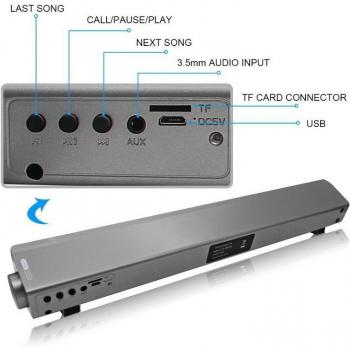 Altavoz Bluetooth Sound Blaster con Soporte de Pared para TV LCD, Efecto de Sonido 3D, Eco y Alta Potencia para Teatro en Casa