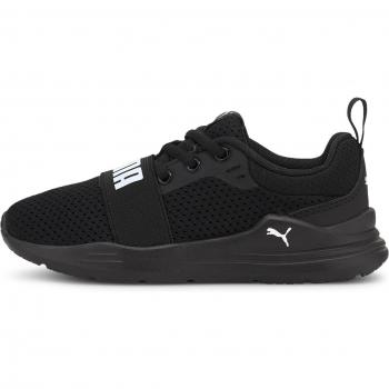 Puma Wired Run PS Kids Sneakers - Casual Urban Footwear in Black and Red