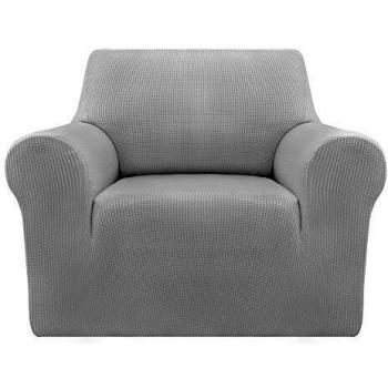 Deconovo Funda para Sofá Cubre de Sillón 1 Plaza Protector Elástica 84 x 90 x 91 cm Gris Claro