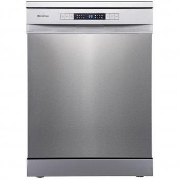 Lavavajillas Libre Instalación Hisense HS623D10X Inox 60 cm Clase D con 3ª Bandeja y Capacidad para 14 Servicios, Nivel de Ruido de 47 dB