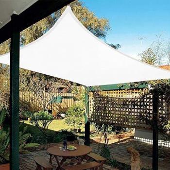 HAIKUS Toldo Vela Rectangular 2x3 m, Vela de Sombra 3x2 m PES, Impermeable, Resistente, 95% Protección Rayos UV para Exterior, Jardín, Terrazas
