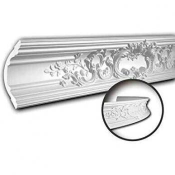 Cornisa Flexible de Estuco Rococó Barroco Blanca 2 m - Profhome Decor 150252F