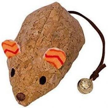Ratón de Corcho con Catnip Nobby, Juguete para Gatos 19 cm