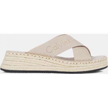 Sandalias cuña Calvin Klein Jeans - Sporty Wedge Rope beige