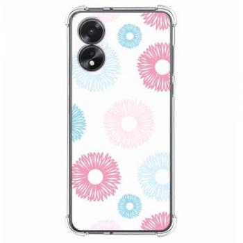 Funda Silicona Antigolpes para Oppo A38 4G con Diseño de Flores 06