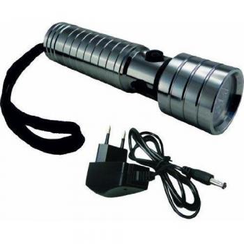 TechnoLine T 9033 Linterna Recargable 12 LED, Plata