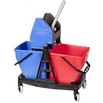 Rubbermaid Carro con Cubos y Escurridor, Compuesto, Multicolor, 37x40.5x60 cm