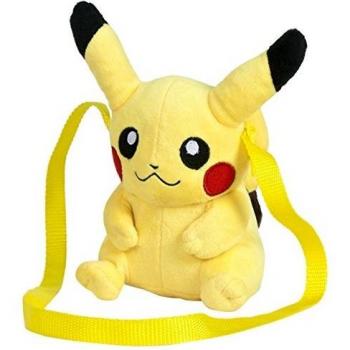 Famosa Softies - Pokèmon Bolso, peluche Pikachu, 15 cm, color amarillo