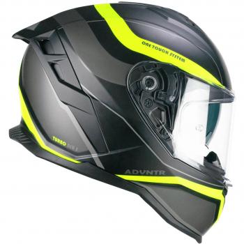 Casco Integral CGM 363X Shot Run Negro Amarillo Fluo Mate Talla S