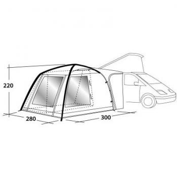 Outwell Milestone Air Tienda, Blue, 300 x 280 x 220 cm