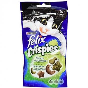 Felix Crispies snacks para gatos - Carne y verdura (45 g)