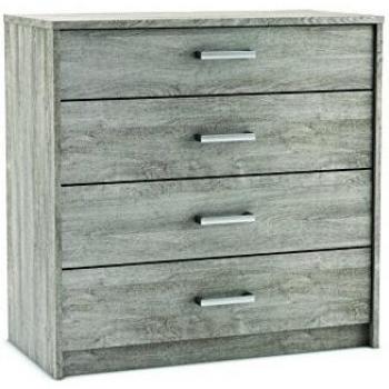 Demeyere 379690 Diva - Cómoda con 4 cajones, tablero de partículas de roble, 83 x 42,3 x: 80,8 cm