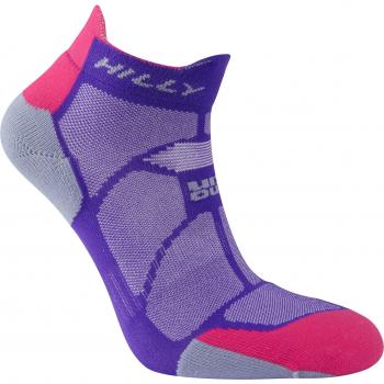 Hilly Marathon Fresh - Calcetines de correr para mujer, mujer, color Purple/Pink/Grey, tamaño small
