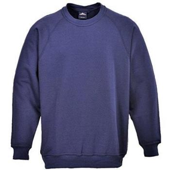Sudadera Roma Portwest Unisex Cuello Redondo Color Marino Talla XXL
