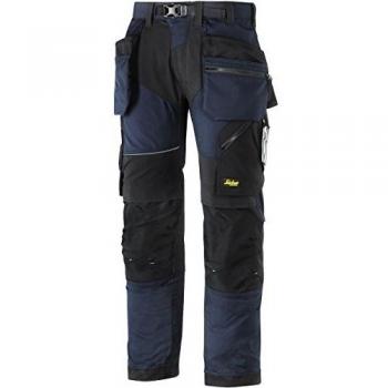 Pantalón de trabajo unisex Snickers Flexiwork azul marino talla 50 corta con bolsillos holster