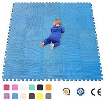 qqpp Alfombra Puzzle para Niños Bebe Infantil - Suelo de Goma EVA Suave. 25 Piezas