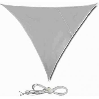Toldo Vela Triangular Impermeable y Protección UV con Cuerdas de Tensado, 3x3x3 m, Blanco