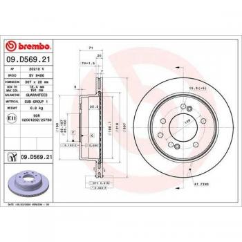 Disco de freno BREMBO 09.D569.21