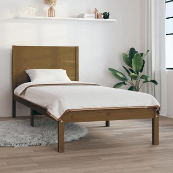 Cama Redonda de Madera de Pino Ámbar 100x200 cm
