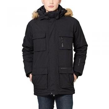 Ultrasport Luca - Parka deportiva para hombre con Ultraflow 3.000, color negro, talla M