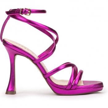 Sandalias de Tacón de Mujer Pedro Miralles de Piel en Color Fucsia con Tiras Ketton