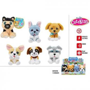Peluche Perritos Cutekins de ColorBaby, pack expositor de 12 surtidos