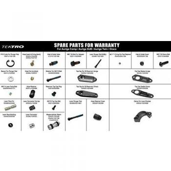 Tektro uni spare parts caja auriga de freno negro 180mm