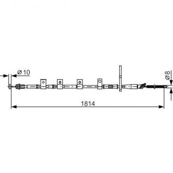 Cable de freno de mano BOSCH 1 987 482 357