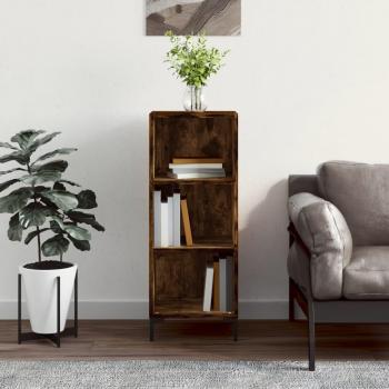 Aparador de madera de ingeniería 34,5x32,5x90 cm roble ahumado mueble de almacenaje de salón buffet armario auxiliar armario de almacenamiento vidaXL